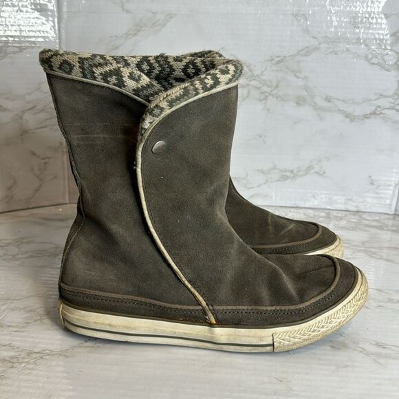 Converse Chuck Taylor Y2K Beverly Mid Boots in gray fall size 9 - Picture 4 of 10